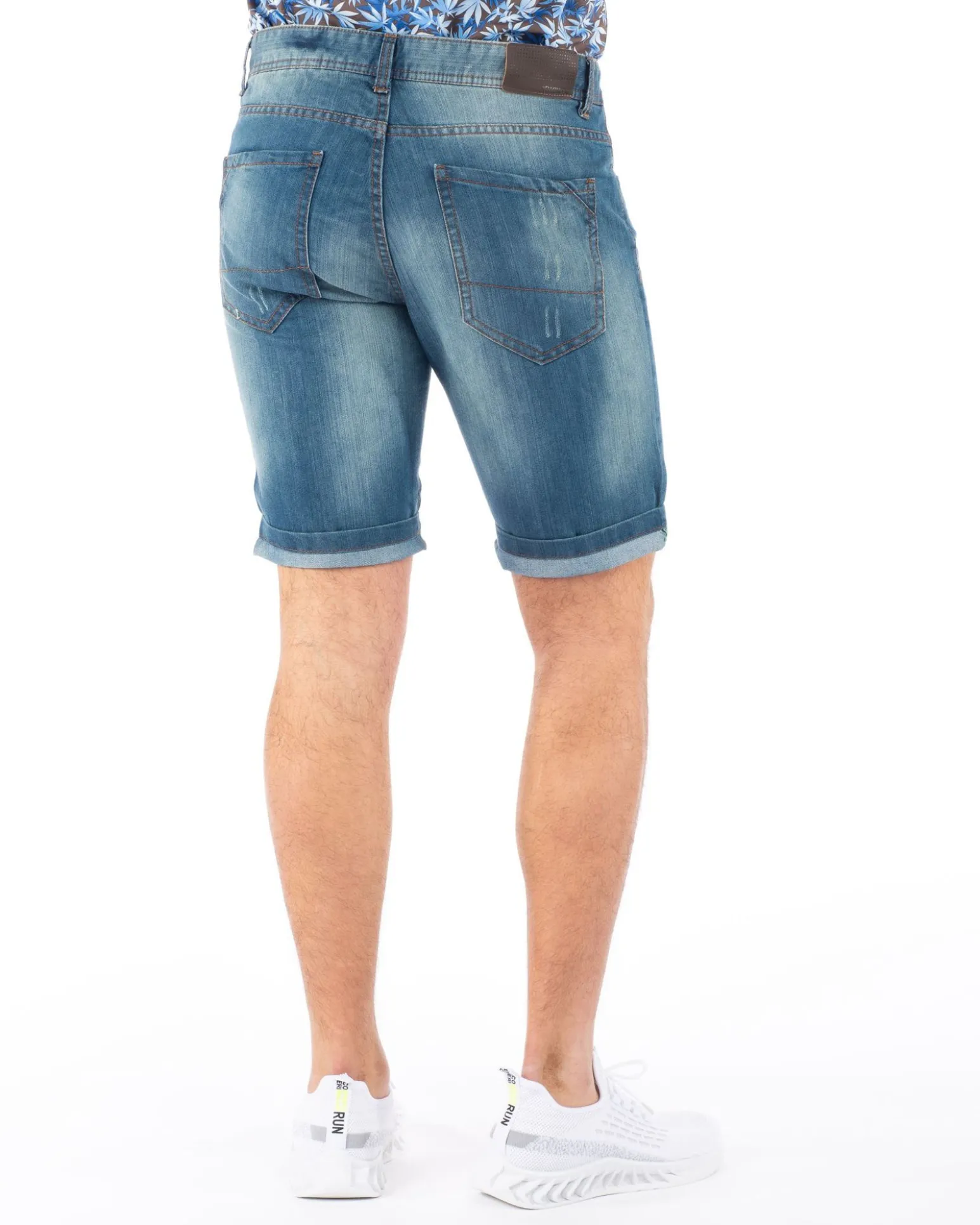 BERMUDA JEANS 5 TASCHE ROTTURE