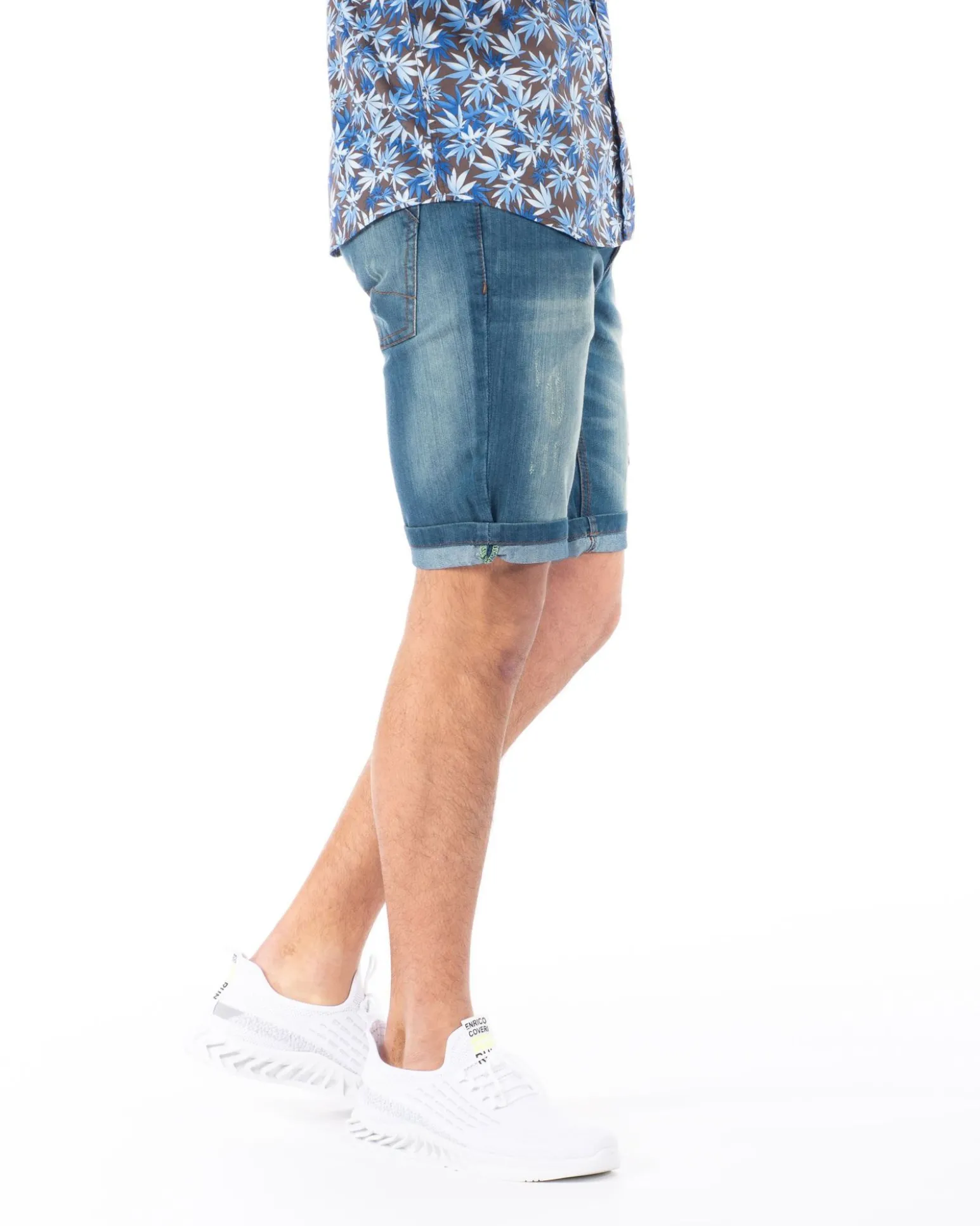BERMUDA JEANS 5 TASCHE ROTTURE