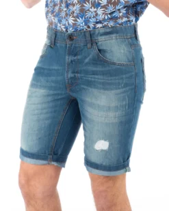 BERMUDA JEANS 5 TASCHE ROTTURE