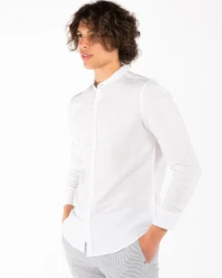 BLUE LEMON - CAMICIA MANICA LUNGA LINO COREANO