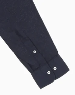 BLUE LEMON - OVER CAMICIA MANICA LUNGA LINO COLLO COREANO