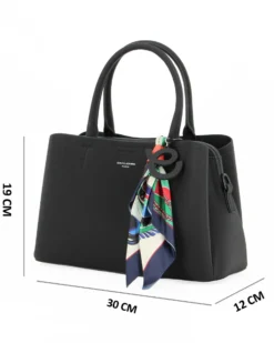 BORSA A MANO 2MANICI C/CHARM+FOULARD