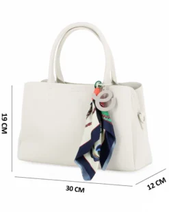 BORSA A MANO 2MANICI C/CHARM+FOULARD