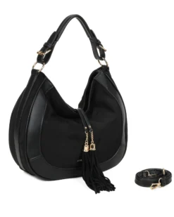 BORSA A SPALLA C/PENNACCHIO A FRANGE