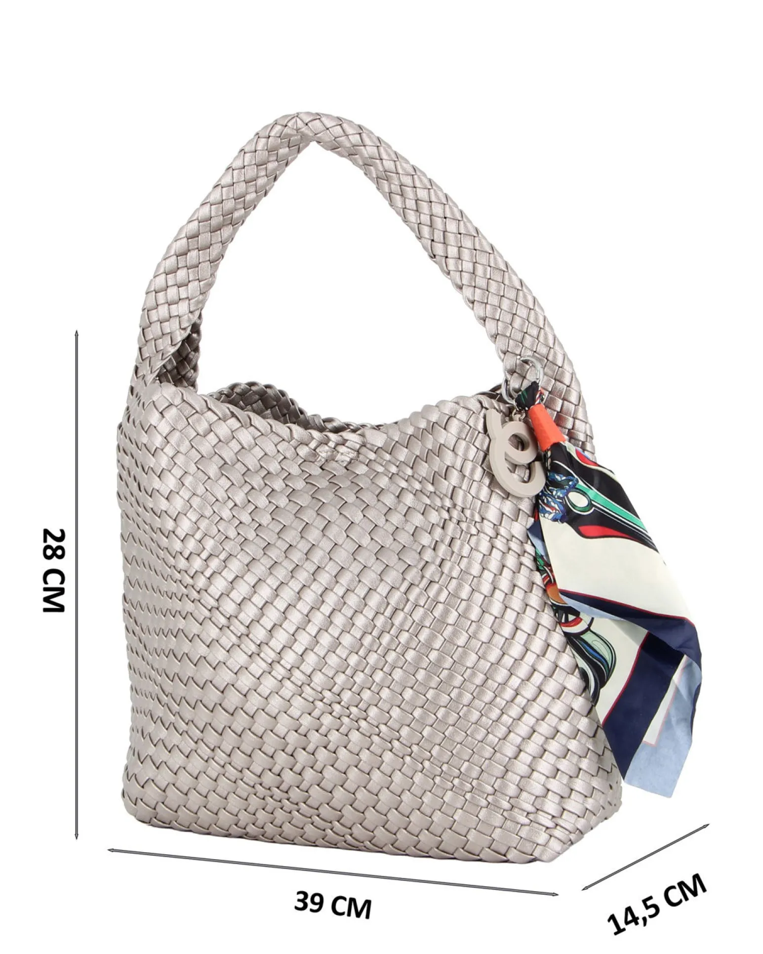 BORSA A SPALLA 1MAN.INTRECC. C/FOULARD