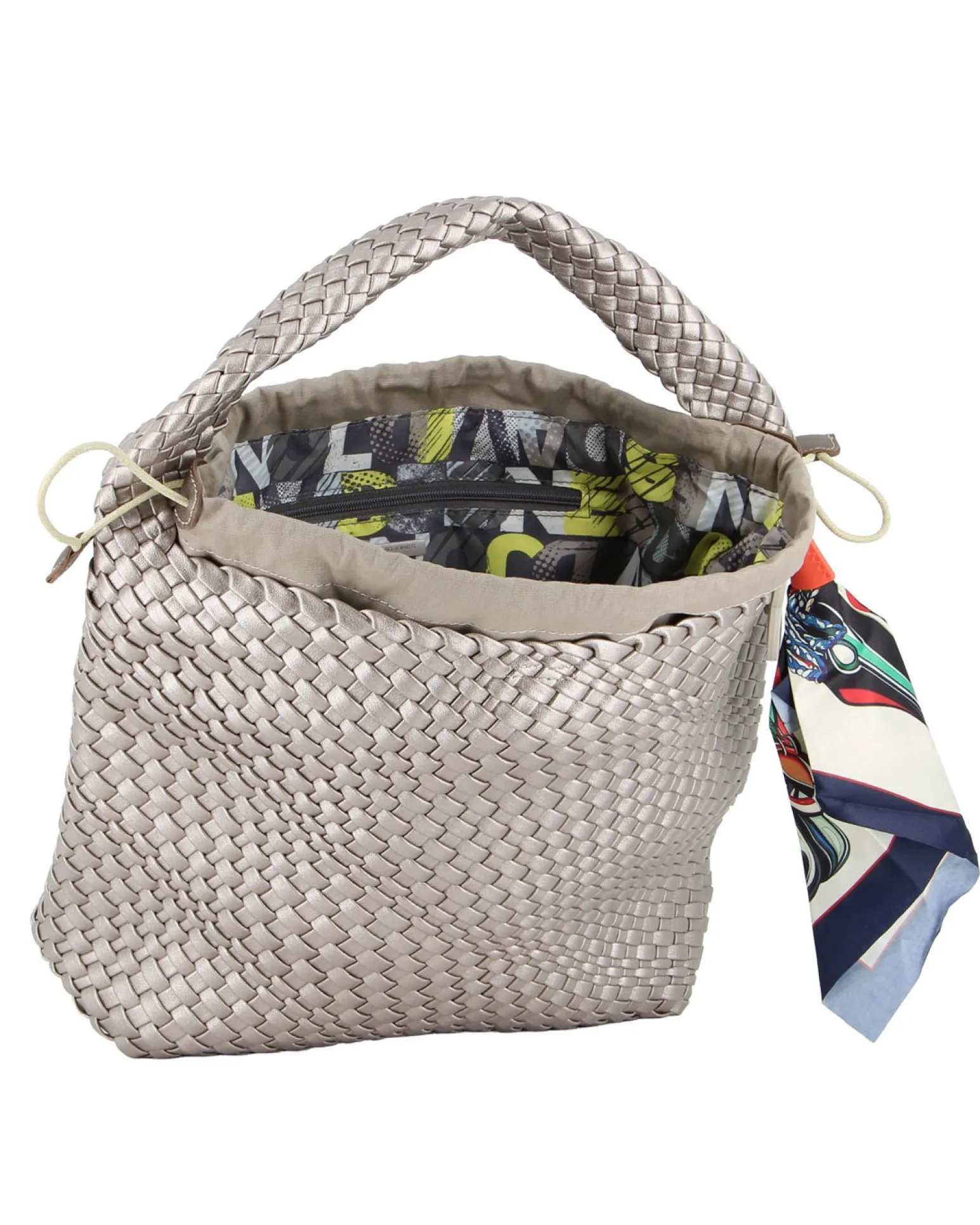 BORSA A SPALLA 1MAN.INTRECC. C/FOULARD