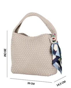 BORSA A SPALLA 1MAN.INTRECC. C/FOULARD