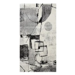 BOYTEKS –  Tappeto Milano grigio con disegno astratto 110X170 cm