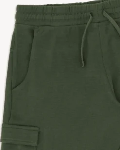 BROKER'S - Bermuda verde militare in cargo piquet