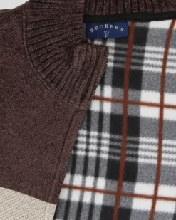 BROKER'S - Maglia manica lunga full zip in ciniglia