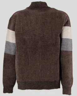 BROKER'S - Maglia manica lunga full zip in ciniglia