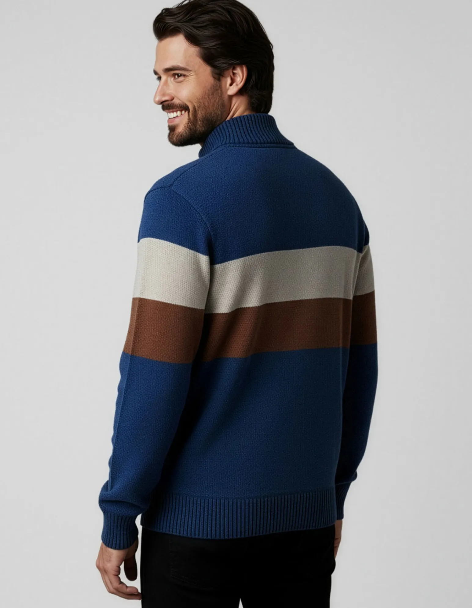 BROKER'S - Maglia manica lunga full zip in ciniglia