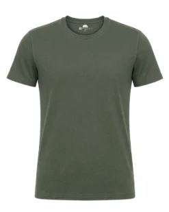 BROKER'S - Tshirt mezza manica con scollo a girocollo BAMBOO verde