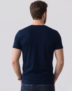 BROKERS - Tshirt mezza manica scollo a V in BAMBOO nero