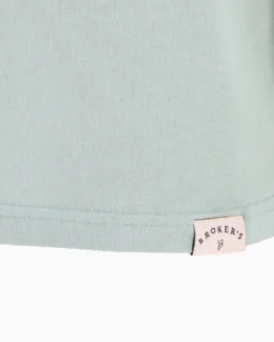 BROKER'S - Tshirt mezza manica verde salvia