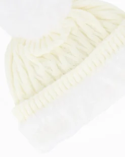 BRUGI - CAPPELLO BIANCO DA DONNA CON PON PON  -  ZH2H-6435_010
