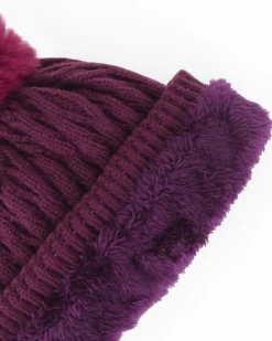 BRUGI - CAPPELLO BORDEAUX DA DONNA CON PON PON  -  ZH2H-6435_323