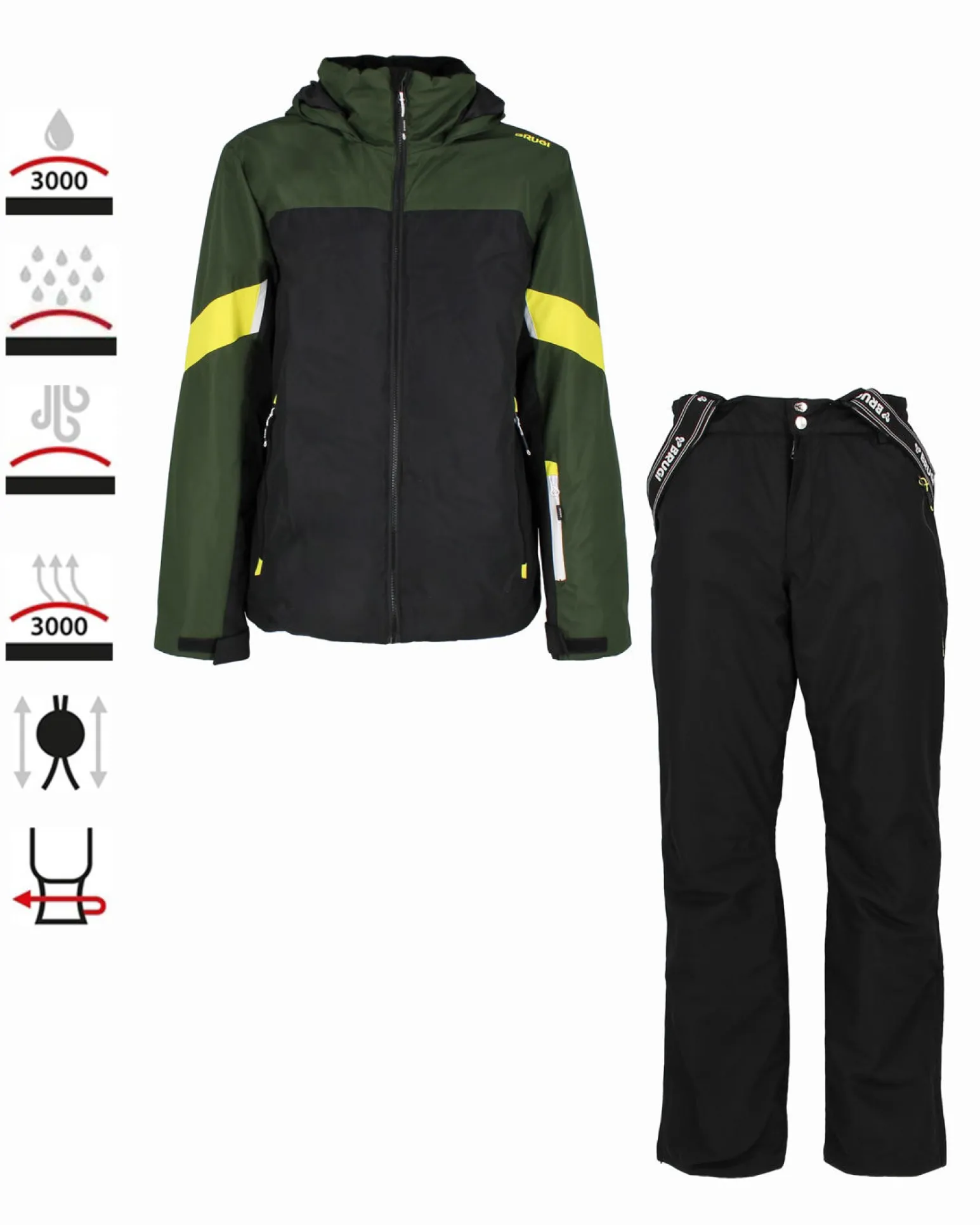 BRUGI - COMPLETO SCI VERDE DA UOMO