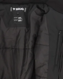 BRUGI - GIACCA DA SCI UOMO NERA, GRIGIA E ROSSA 3000, AJ1C-T54T
