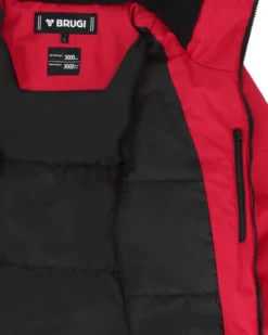 BRUGI - GIACCA DA SCI UOMO ROSSA E NERA 3000, AJ1B-T54T