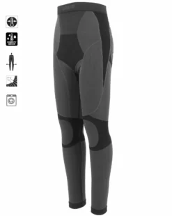 BRUGI -LEGGINGS TERMICO  KIDS  NERO E GRIGIO TRASPIRANTE SENZA CUCITURE -9GZI-T365