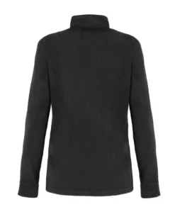 BRUGI - MICROPILE NERO DA DONNA CON MEZZA ZIP