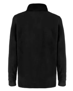 BRUGI - MICROPILE NERO DA UOMO MEZZA ZIP