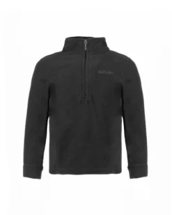 BRUGI - MICROPILE NERO MEZZA ZIP PER BAMBINI