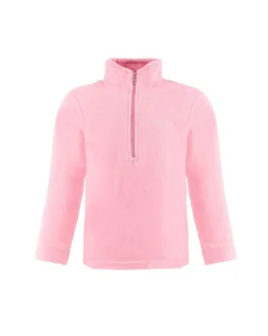 BRUGI - MICROPILE ROSA MEZZA ZIP PER BAMBINI