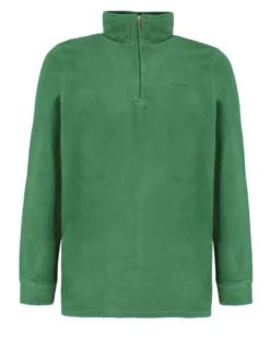BRUGI - MICROPILE VERDE DA UOMO MEZZA ZIP