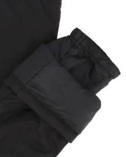 BRUGI - Pantalone da sci bambino nero impermeabile traspirante antivento con bretelle regolabili