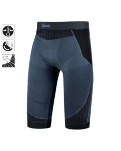 BRUGI - Pantaloni corti intimi da uomo termici blu in tessuto traspirante