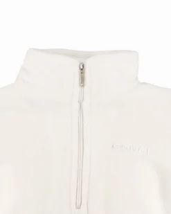 BRUGI - Pile da bambino bianco con mezza zip frontale
