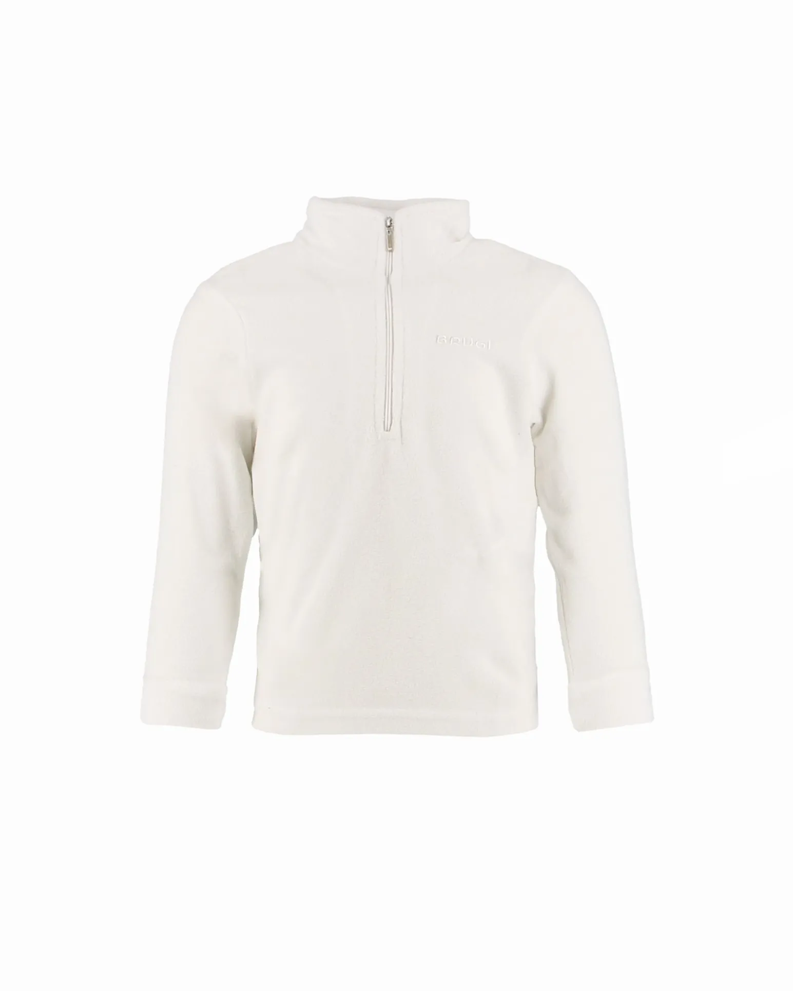 BRUGI - Pile da bambino bianco con mezza zip frontale