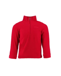 BRUGI - Pile da bambino rosso con mezza zip frontale