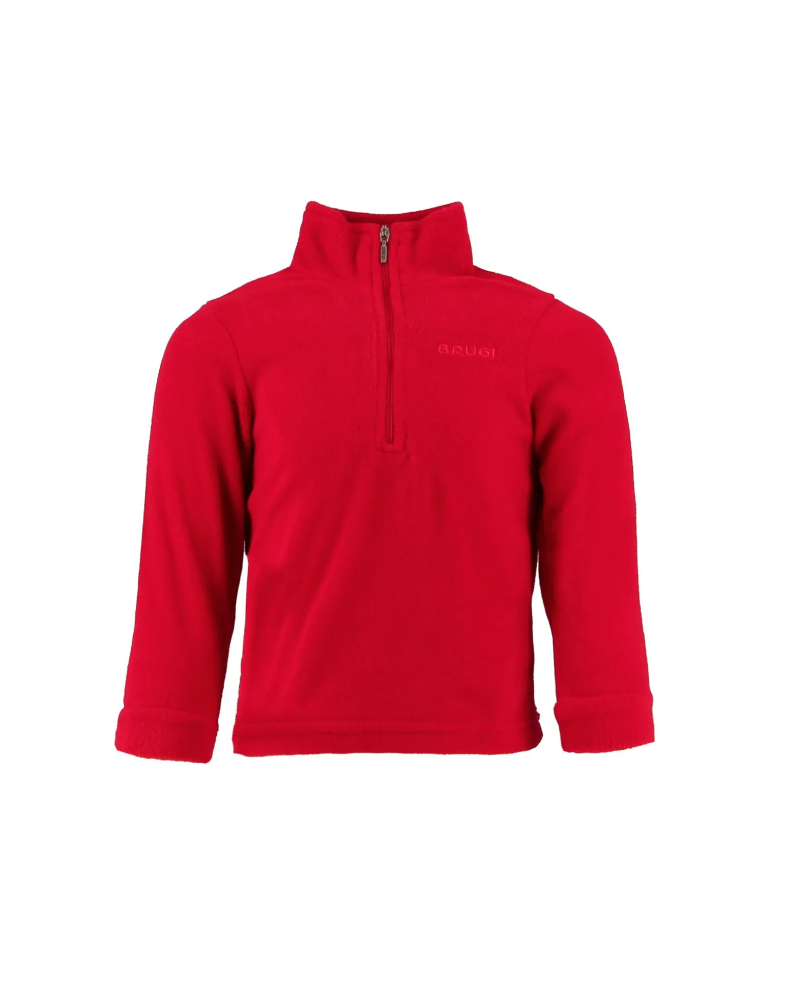 BRUGI - Pile da bambino rosso con mezza zip frontale