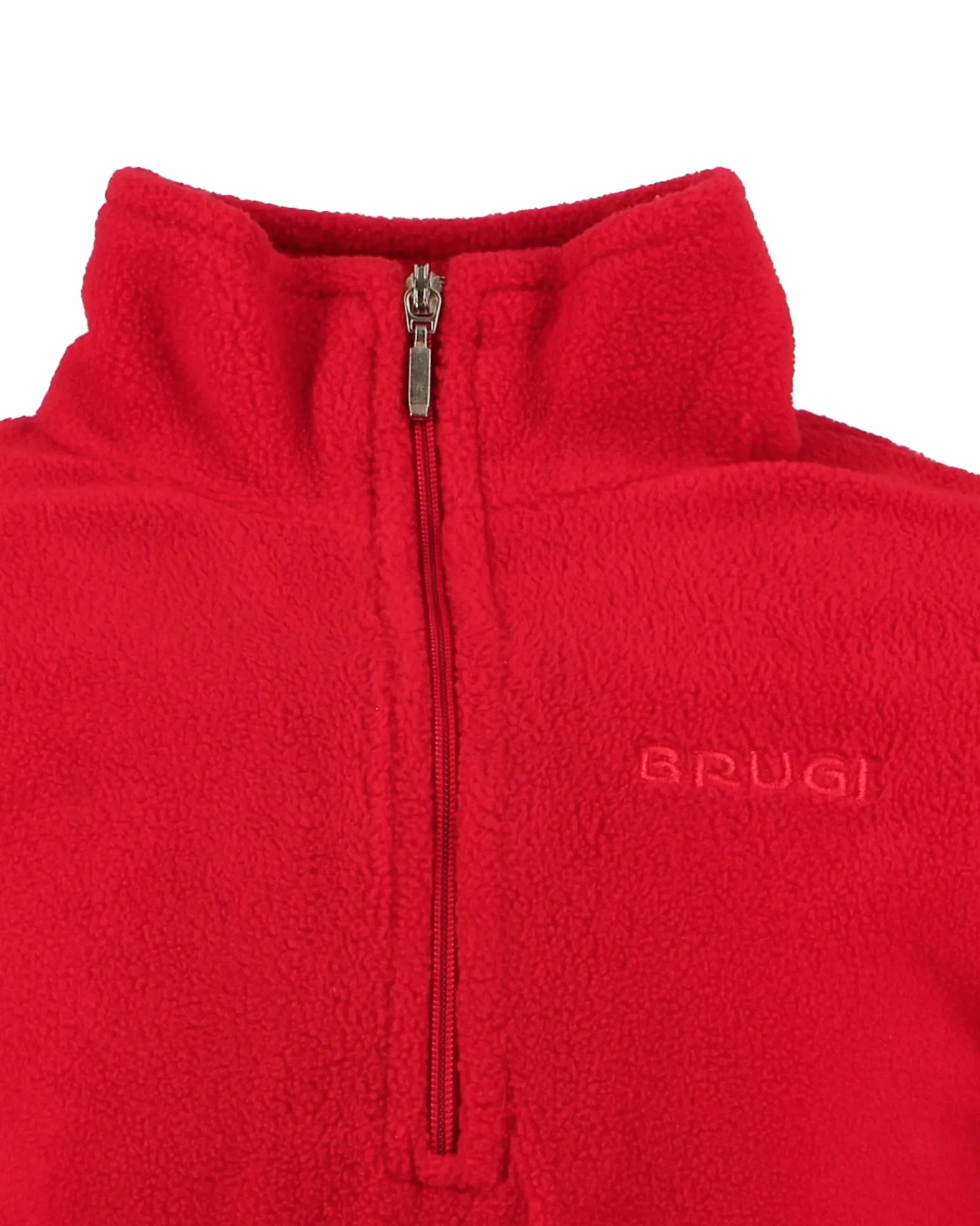 BRUGI - Pile da bambino rosso con mezza zip frontale