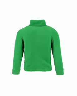 BRUGI - Pile da bambino verde con mezza zip frontale