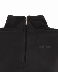 BRUGI - Pile da ragazzo nero con mezza zip frontale
