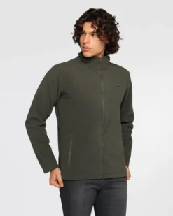 BRUGI - PILE FULL ZIP UOMO VERDE SCURO, 9GZA-TZ17-727