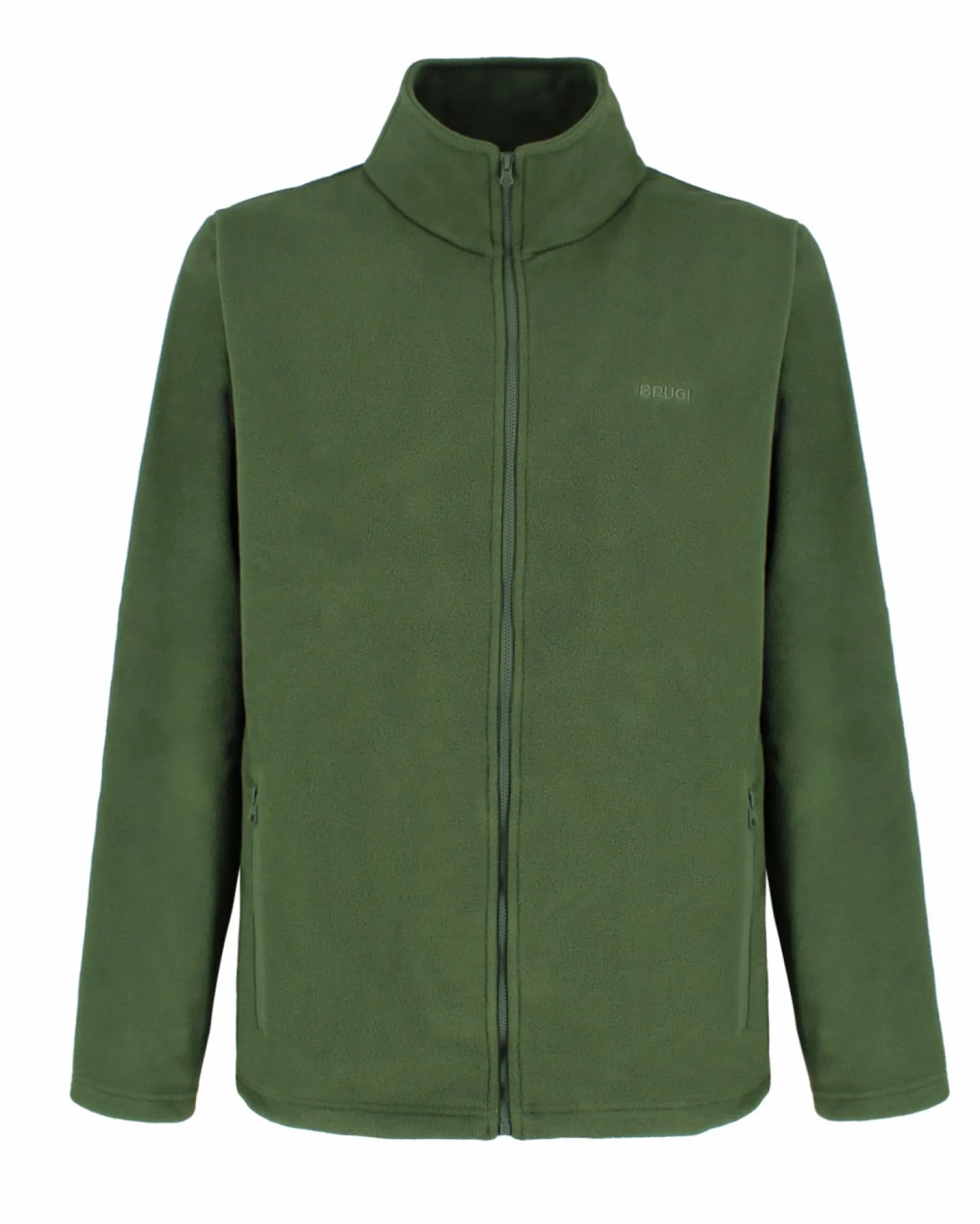 BRUGI - PILE FULL ZIP UOMO VERDE SCURO, 9GYI-TZ17_670