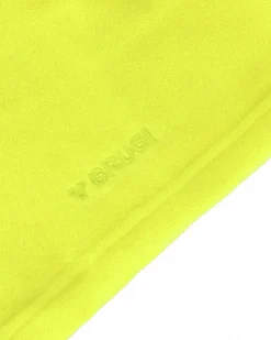 BRUGI - Scaldacollo in pile da uomo giallo con coulisse regolabile