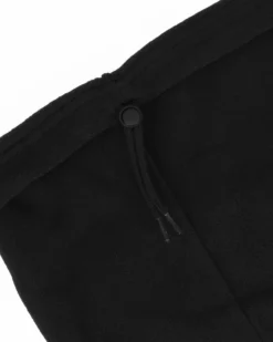 BRUGI - Scaldacollo in pile da uomo nero con coulisse regolabile