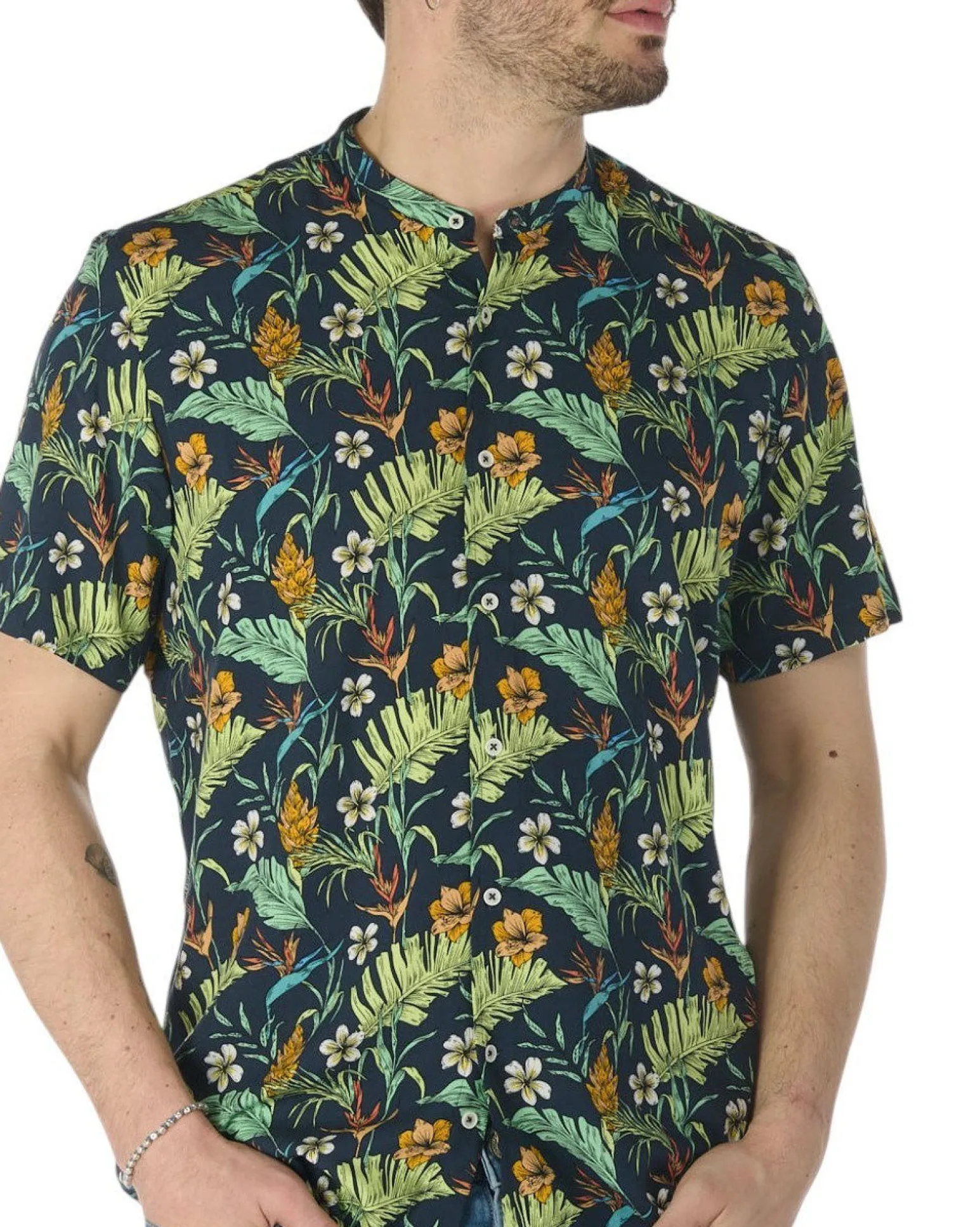 CAMICIA MEZZA MANICA COLLO COREANO