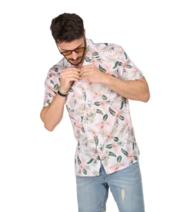 CAMICIA MEZZA MANICA COLLO SCIALLATO