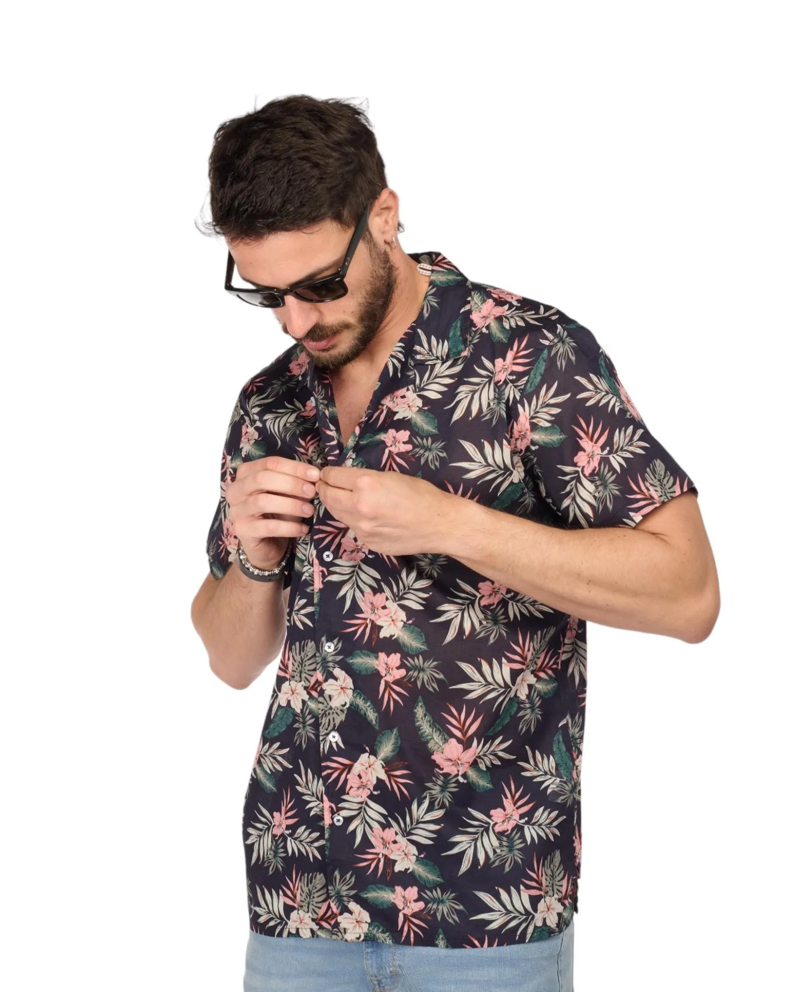 CAMICIA MEZZA MANICA COLLO SCIALLATO