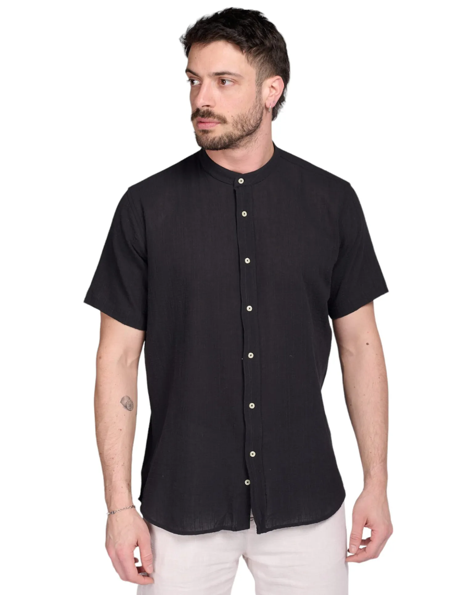 CAMICIA MEZZA MANICA GOFFRATO COREANA