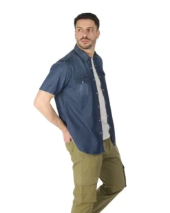 CAMICIA MEZZA MANICA JEANS