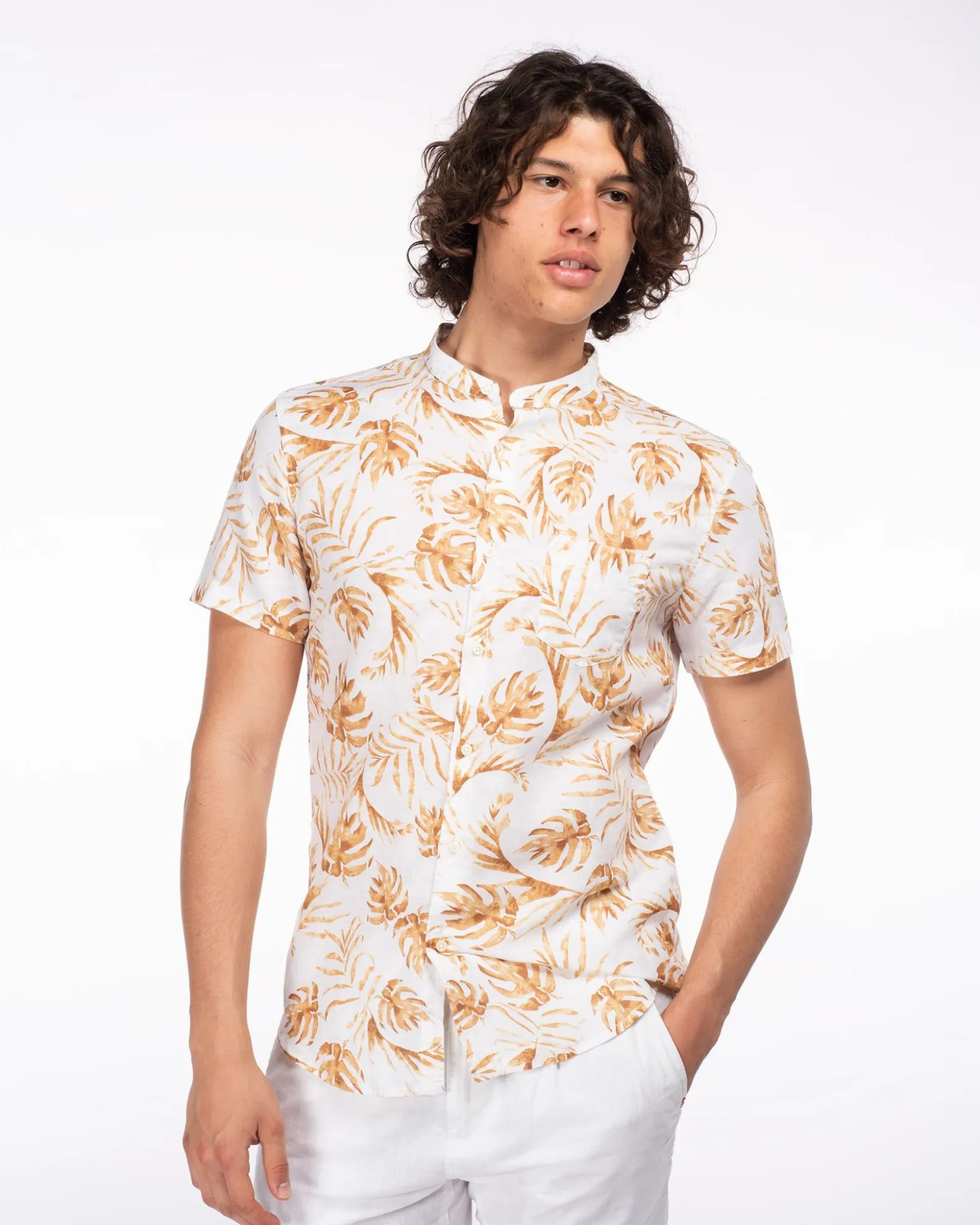 CAMICIA MEZZA MANICA LINO