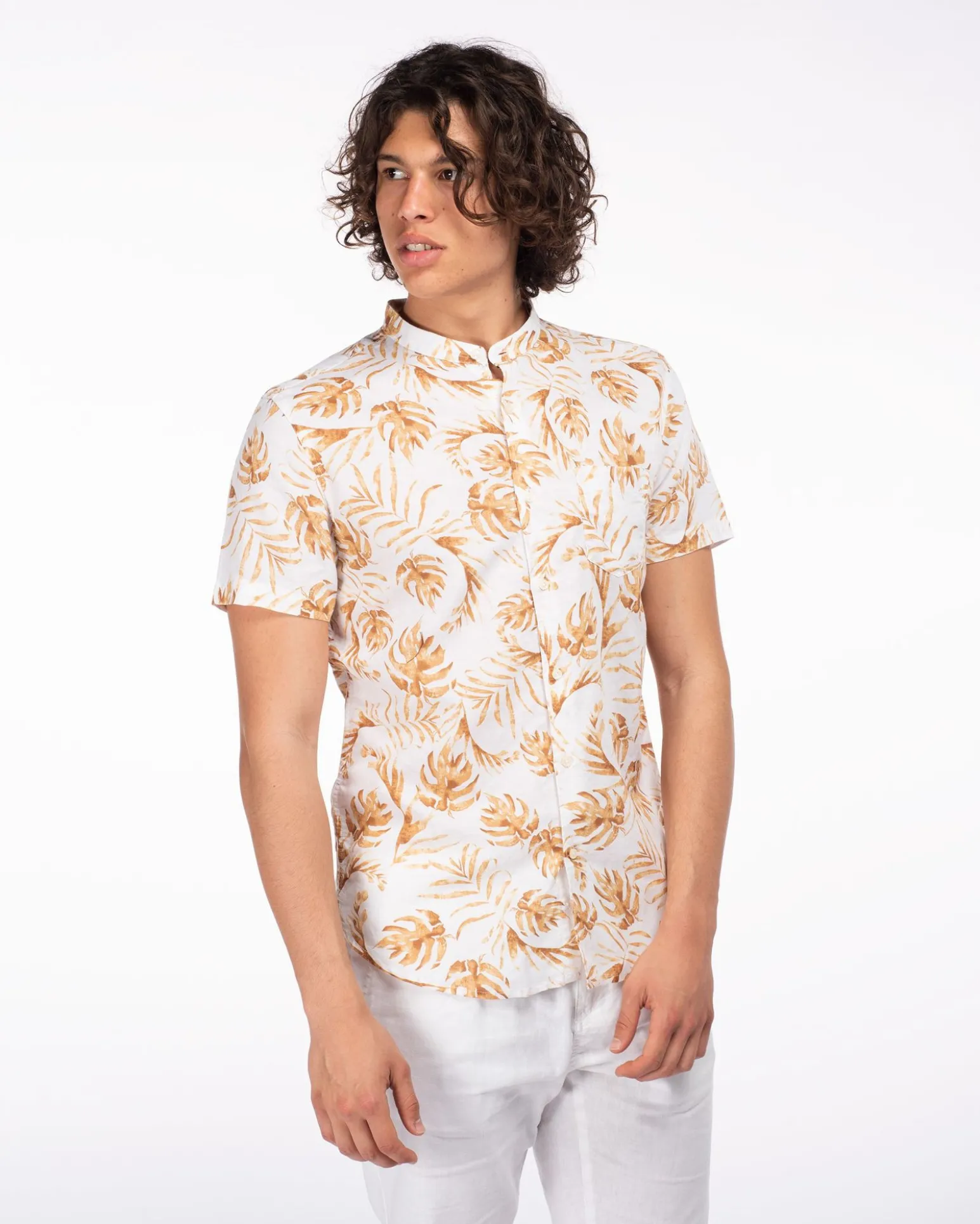 CAMICIA MEZZA MANICA LINO